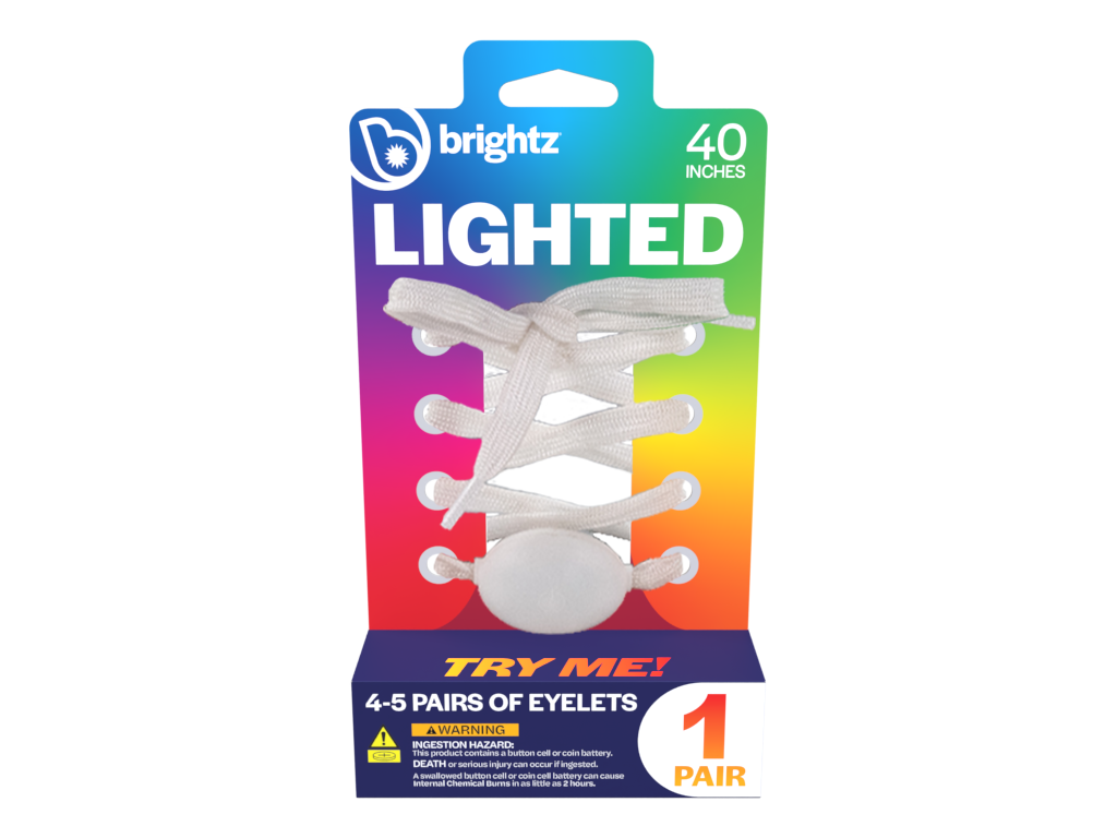 Brightz LED Shoelaces (1 Pair) | Color Changing Light Up Shoe Laces