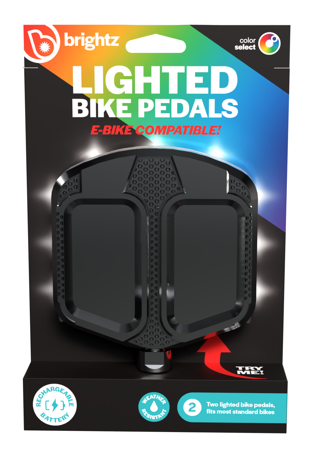 Rechargable LED Lighted Bike Pedals