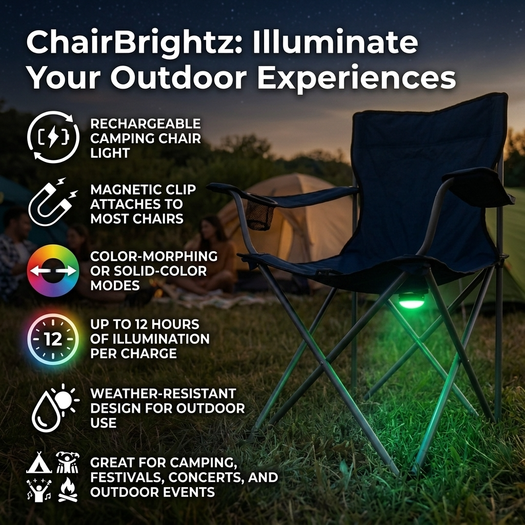 ChairBrightz Rechargeable Camping Chair Light