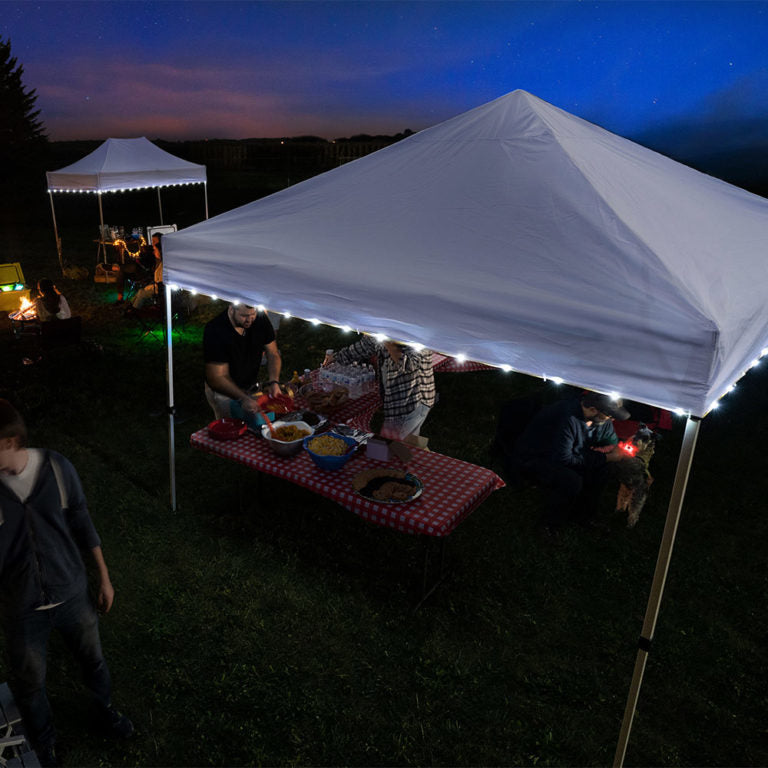 Weatherproof LED Canopy Lights: Tent Lighting - Battery Powered