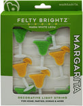 Felty Brightz Margarita decorative light string packaging with green and white design.