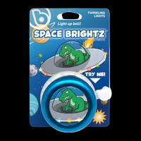 Space Brightz bike bell with dinosaur design and LED lights