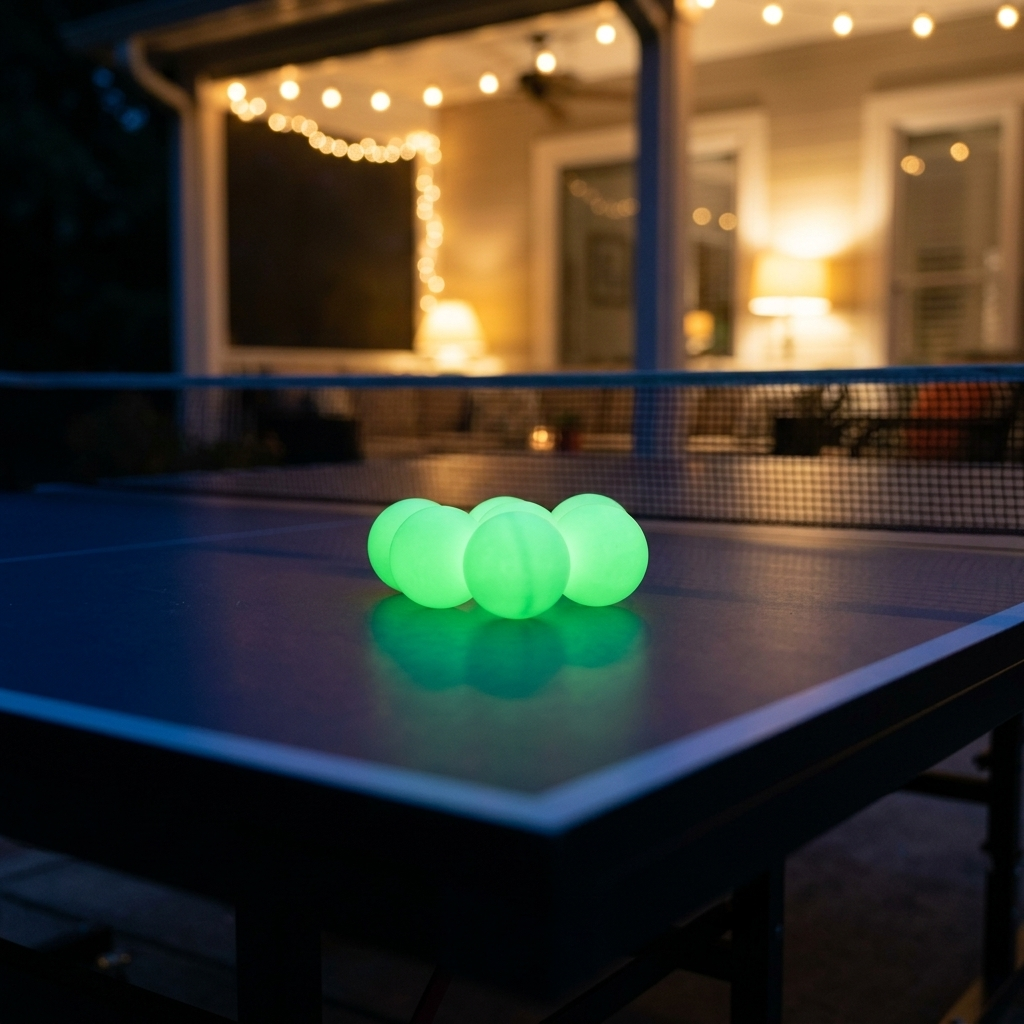 Brightz Glow-in-the-Dark Ping Pong Balls (6-Pack)